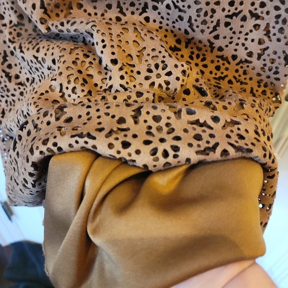 Leo & Ugo Perforated Faux Suede Dress - Picture 5 of 8